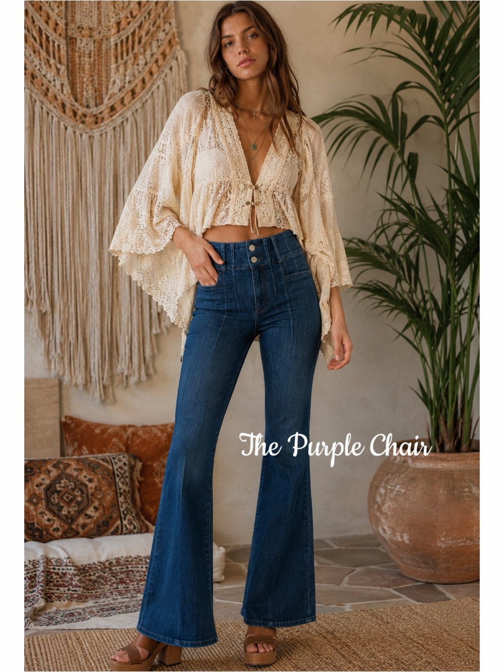 FREE PEOPLE Dark Wash High Waist Flare Jeans 26